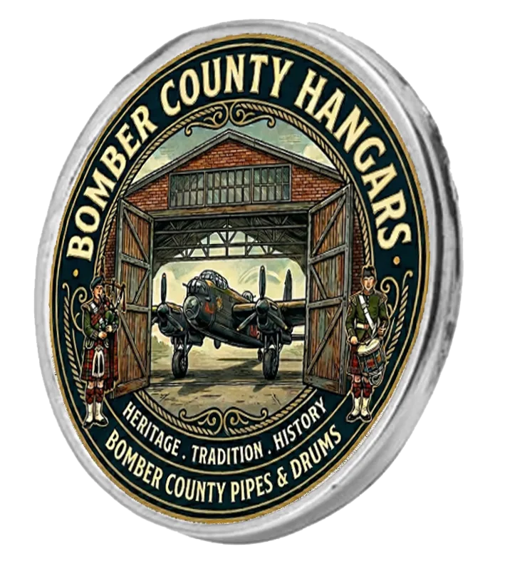 The Bomber County Hangars pin badge